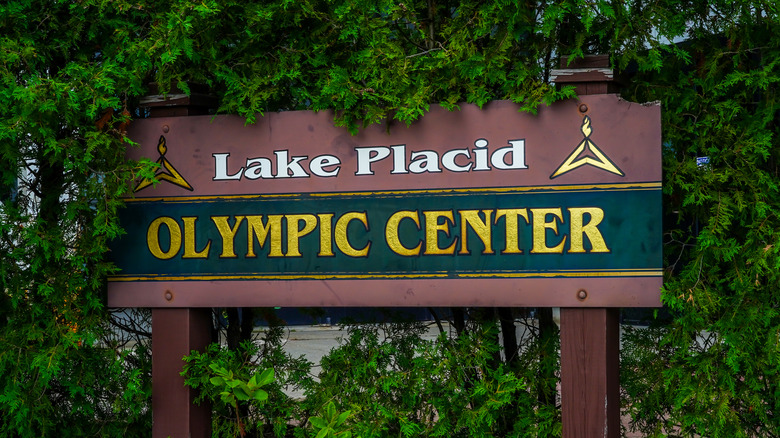 Lake Placid Olympic Center sign