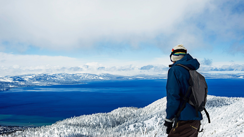 Hiker at Lake Tahoe