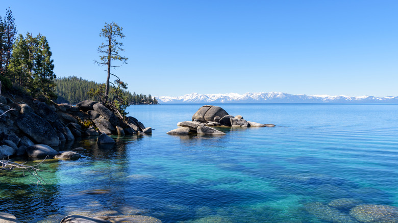 The beautiful blue waters of Lake Tahoe