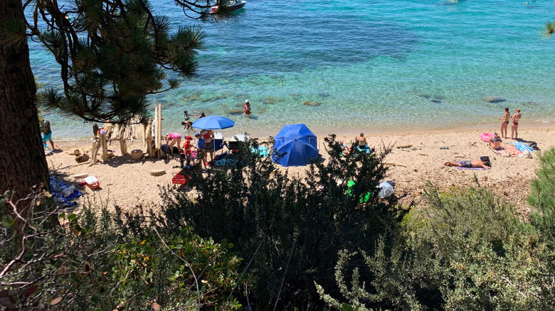 A new bike trail and walking path called "Tahoe East Shore Trail" opened this summer giving people access to Sand Harbor, Secret Cove, and Hidden Beach