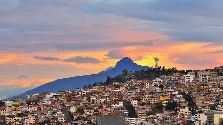 Quito at sunset