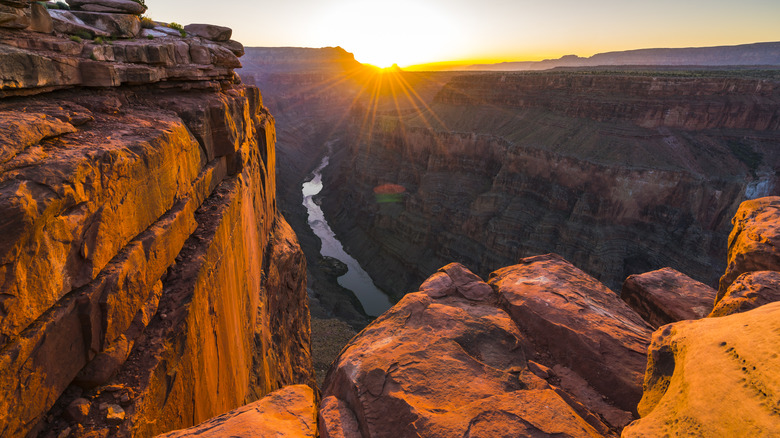 Sun rising on Grand Canyon National Park