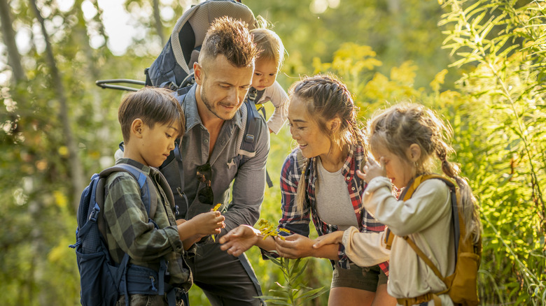 Family on a hike