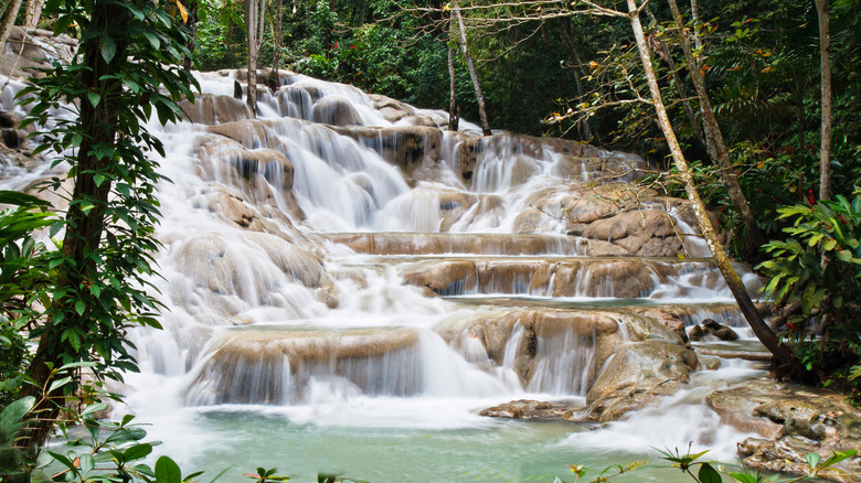 Dunn's River waterfall view in Ocho Rios, Jamaica