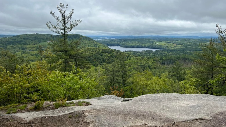 View from the summit of Mount Tire'm in Waterford, Maine