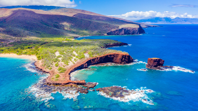 drone view of Hawaii island