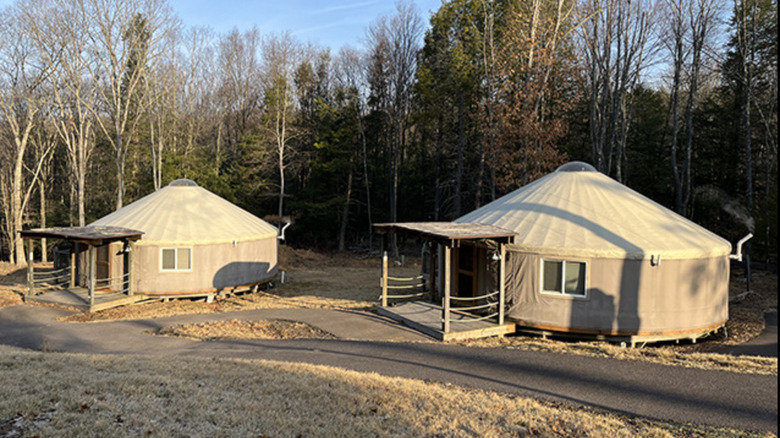 the yurts available to camp in at Savage Highlands State Park