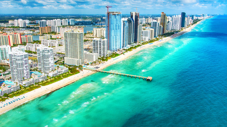 aerial view of Florida coastline