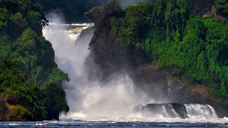 white rapid waterfalls Uganda