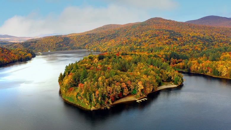 Waterbury Reservoir in Vermont