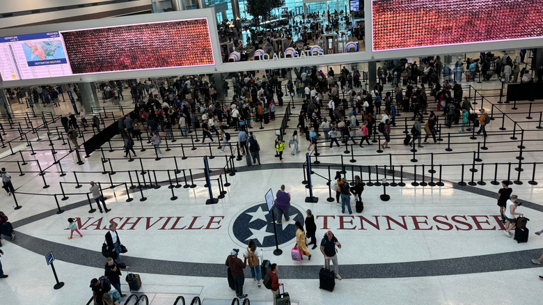 An aerial view of the interior of BNA.