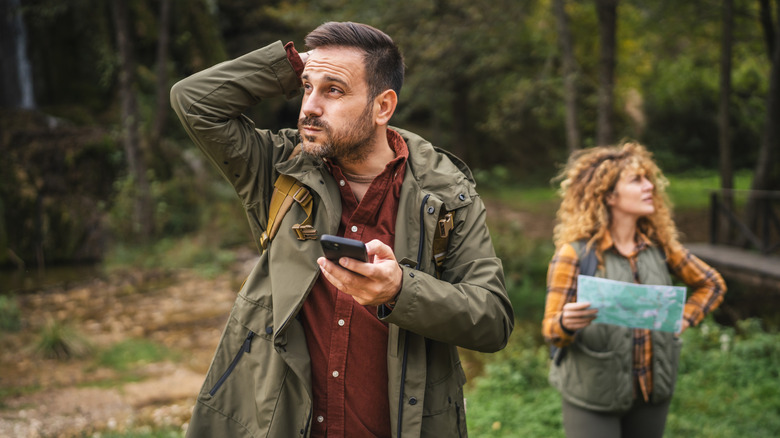 A lost hiker with a phone.