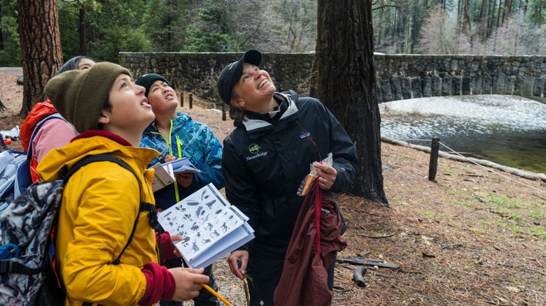 young children taking part in a wilderness education programme with NatureBridge