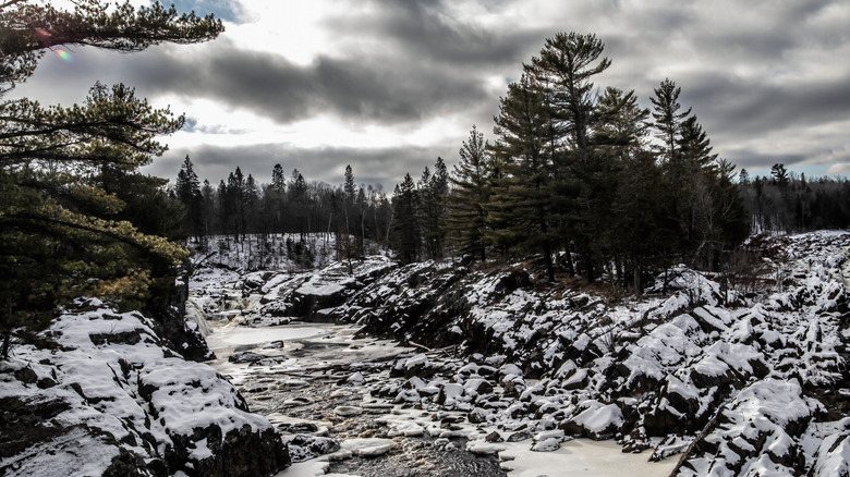 winter in Jay Cooke State Park Minnesota