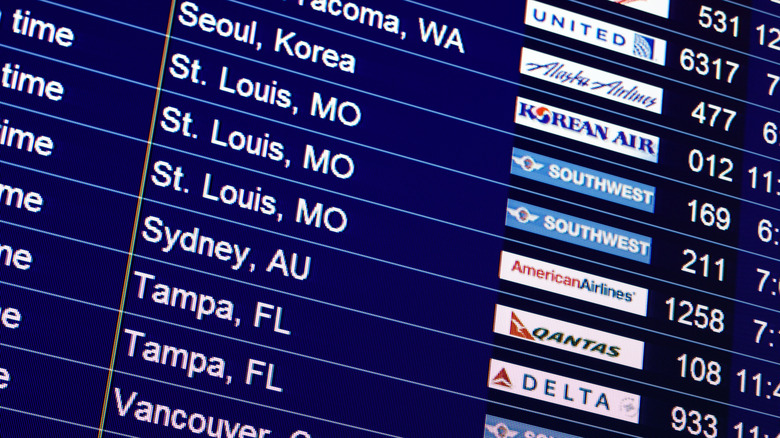 flight schedule list