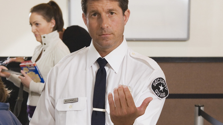 TSA agent at airport security