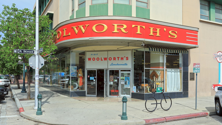 Exterior of Woolworth's in Bakersfield