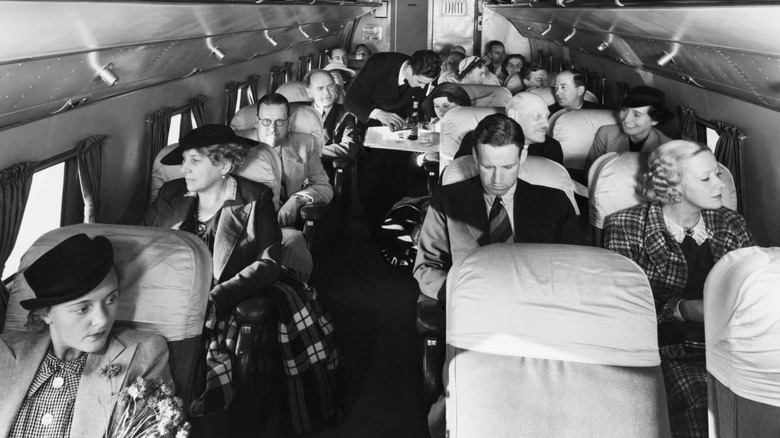 Vintage aircraft cabin