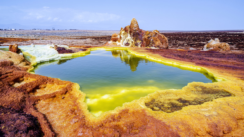 Sulphur pond in Danakil Depression