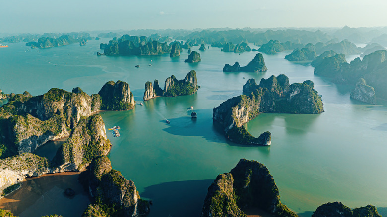 Aerial view of Ha Long Bay