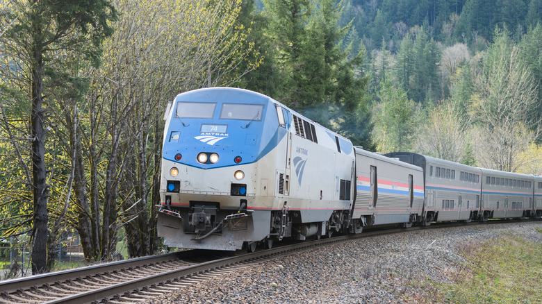 The Empire Builder in the mountains.