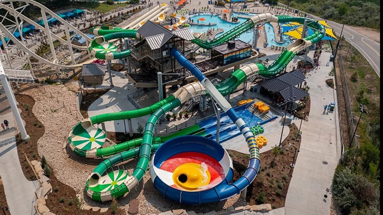 Aerial shot of Water World