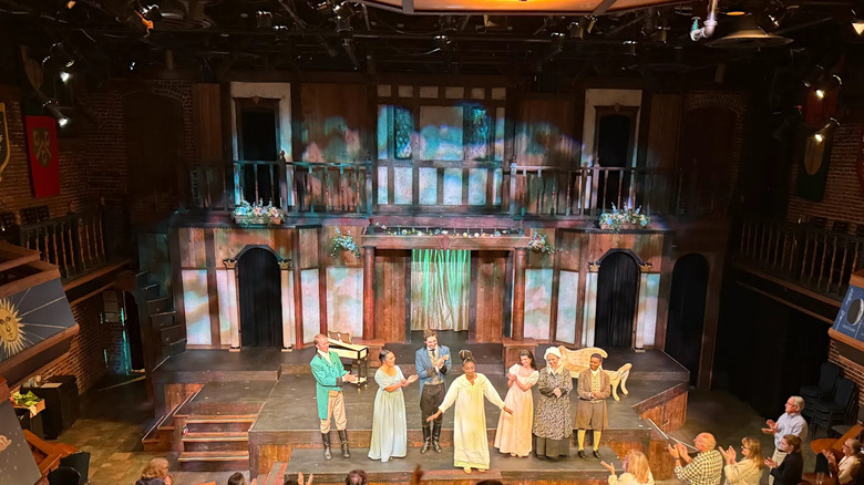 Actors on stage at Shakespeare Tavern Playhouse.