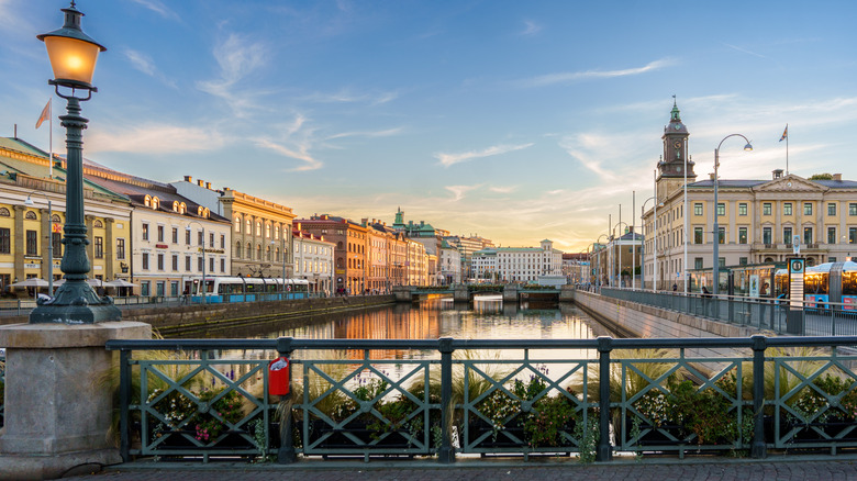 A bridge over a river in Gothenburg, Sweden