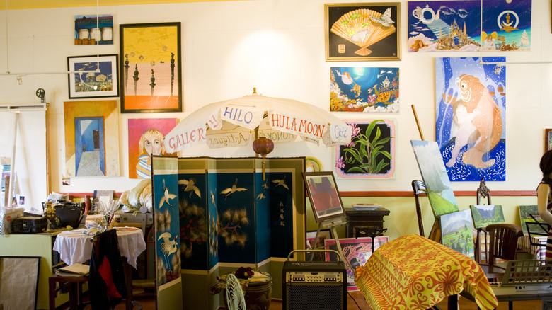Boutique shop interior in Honoka'a, Hawai'i