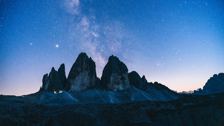 Tre Cime di Lavaredo at night