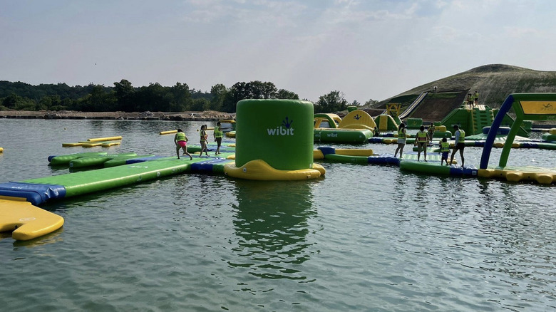 Kids playing at Land of Natura water park.