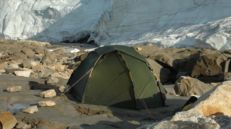 backcountry camping in Quttinirpaaq National Park on Ellesmere Island Canada