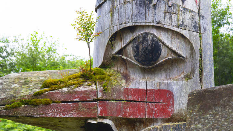 Eagle pole in Haida Gwaii