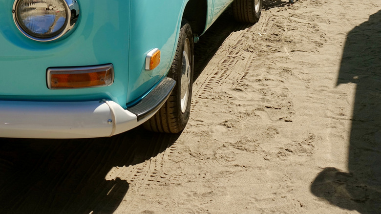 camper van at the beach