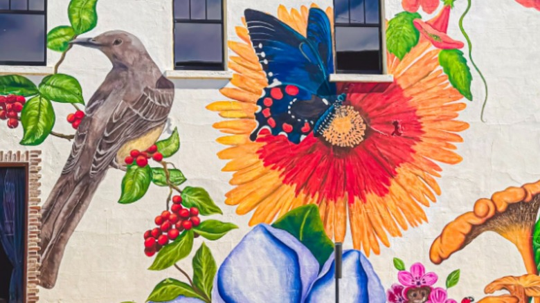 Colorful mural in downtown New Albany, Mississippi