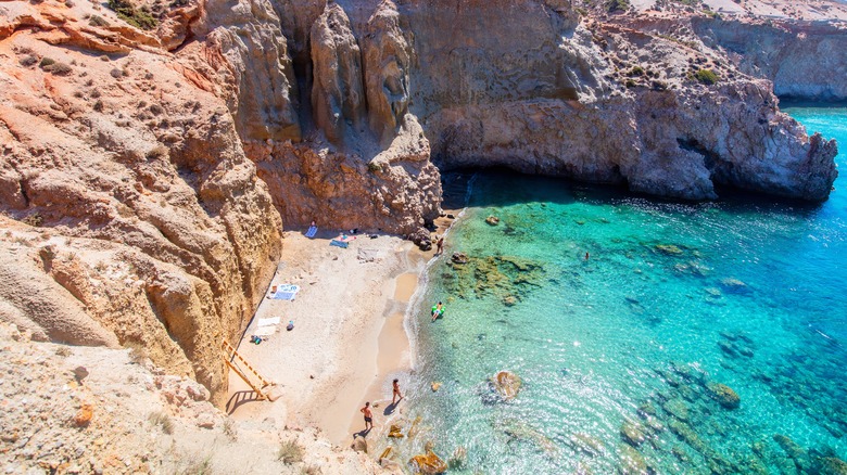 Aerial view of Tsigrado beach