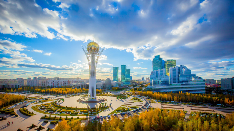 The beautiful Baiterek Monument in Astana, Kazakhstan