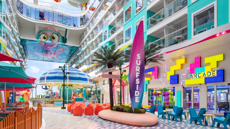 Children's entertainment area onboard a Royal Caribbean cruise ship
