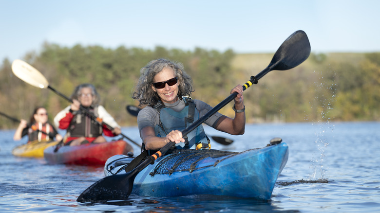 Kayakers on a lake in VA