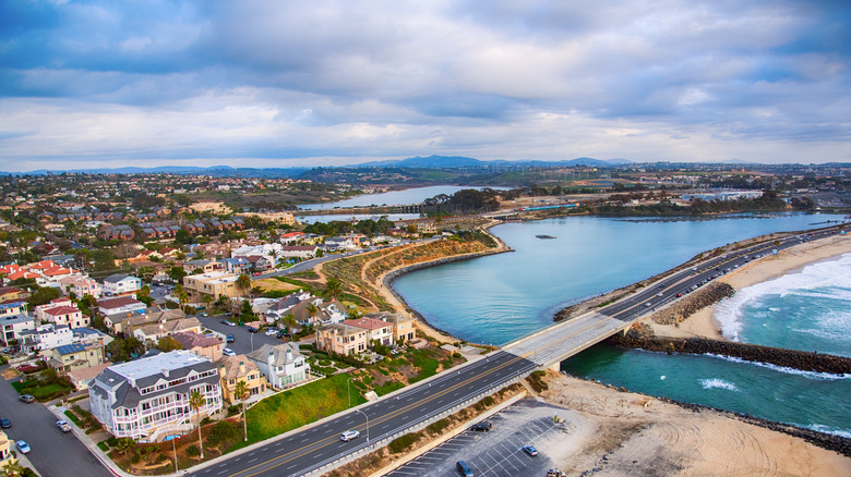 An overhead view of Carlsbad, California