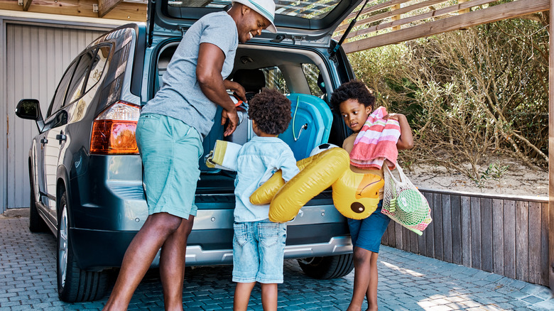 Family on a road trip 