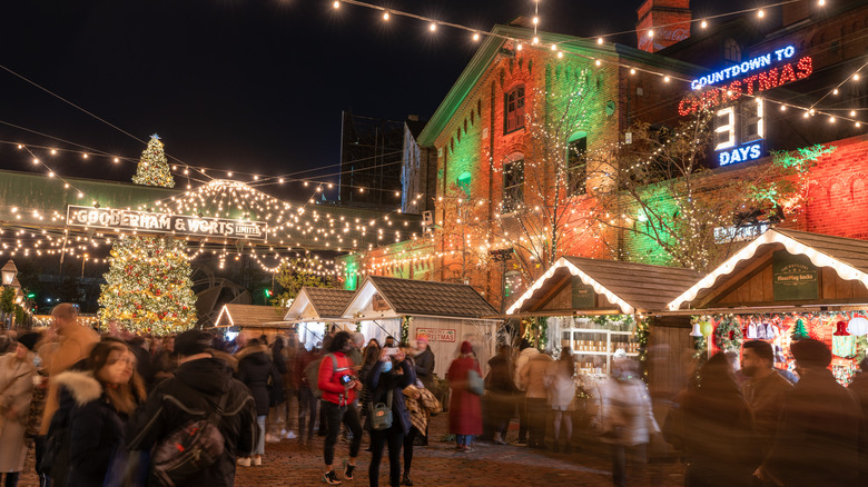 Festive lights at Distillery Winter Village