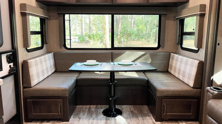 Seating storage in an RV