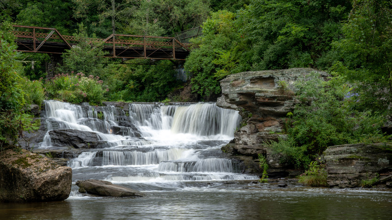 A view of Tanner Falls in Honesdale, Pennsylvania