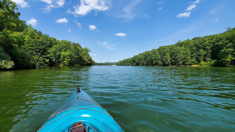 Kayak on Raystown Lake during daytime