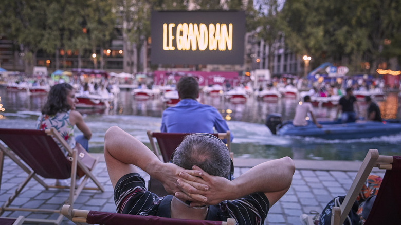 Open air movies La Villette