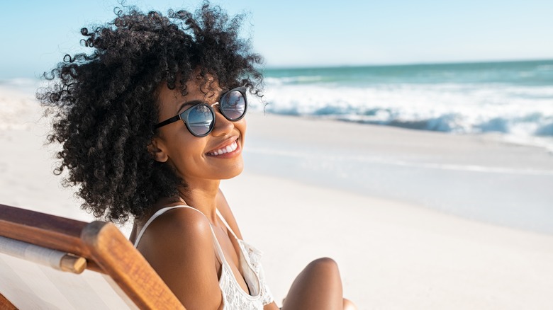 Woman on a beach