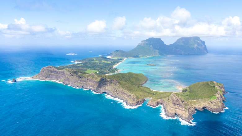 Lord Howe island from the air