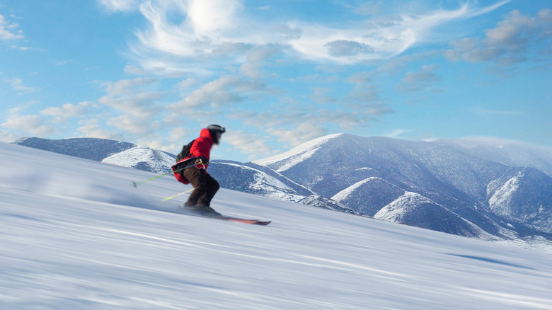 Skier on slopes