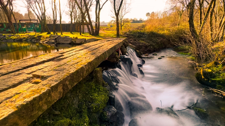 The waterfall at Termas Sao Jorge in Portugal